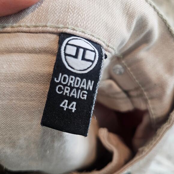 Jordan Craig Khaki Distressed Shorts Size 44 - Picture 4 of 5